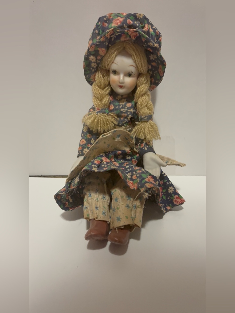 Vintage Mini Porcelain Prairie Doll